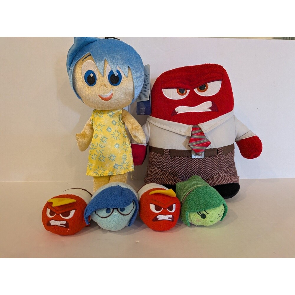 Disney Pixar Inside Out Anger 9" Plush, Joy 10", Tsum Tsum Soft Toy Stuffed